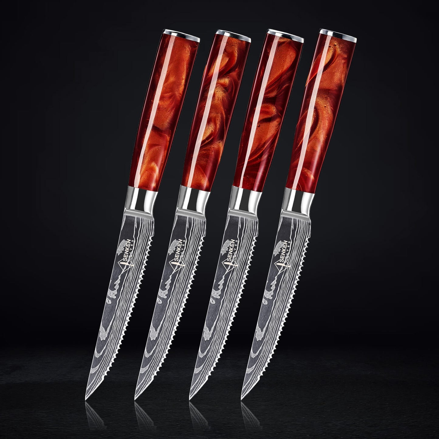 Akakiri 6-Piece Damacus Steak Knife Set