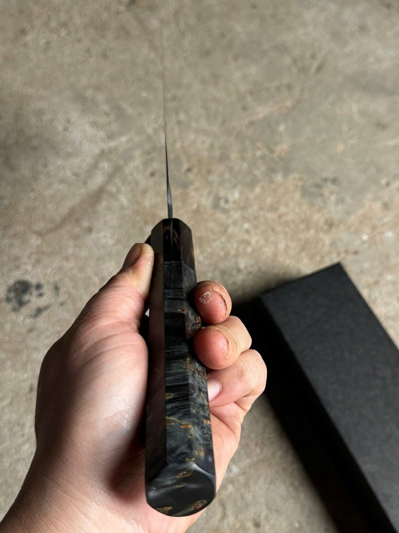 Kurogane 8" Premium Carbon Damascus Nakiri Knife