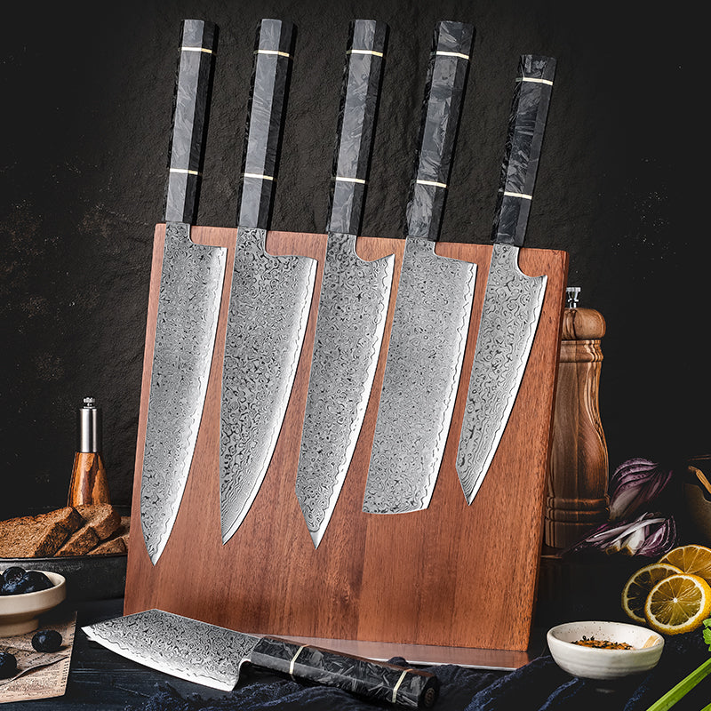 Zeitaku 6-Piece Damascus Steel Knife Set