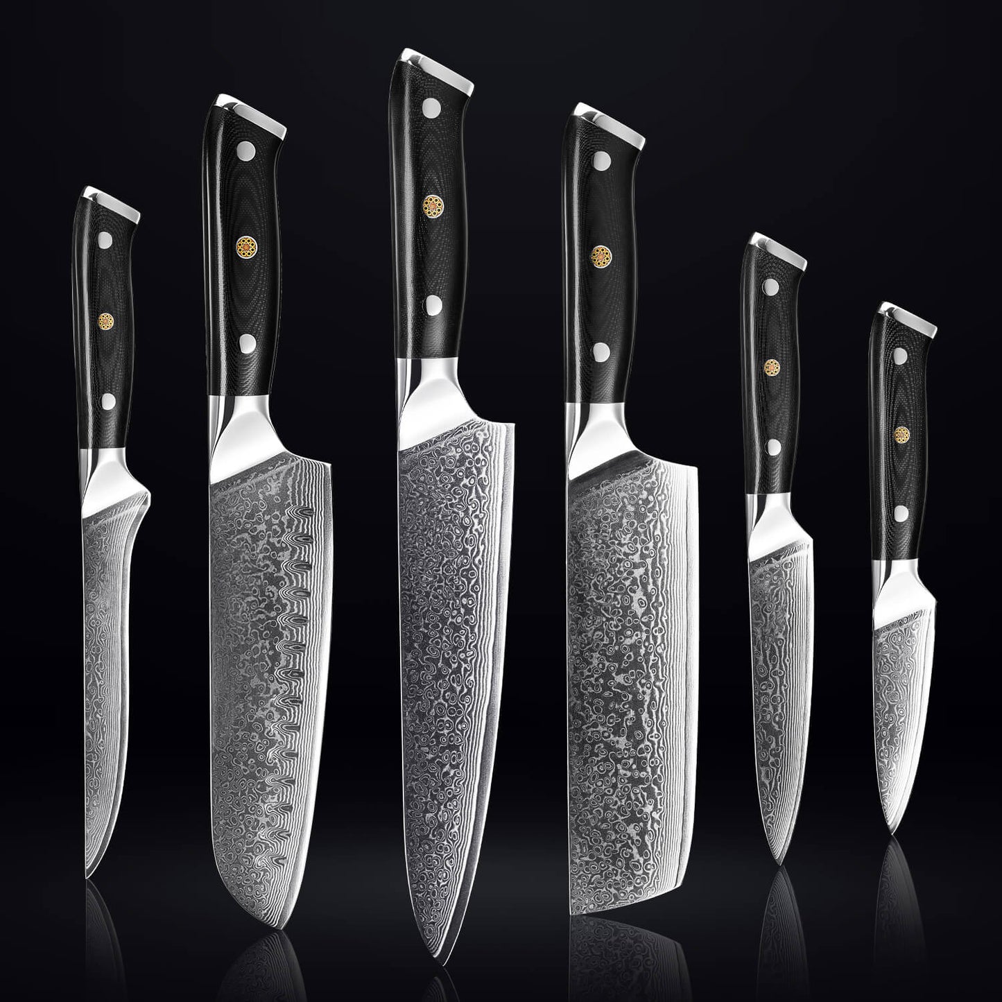 Kensei 6-Piece VG10 Damascus Knife Set