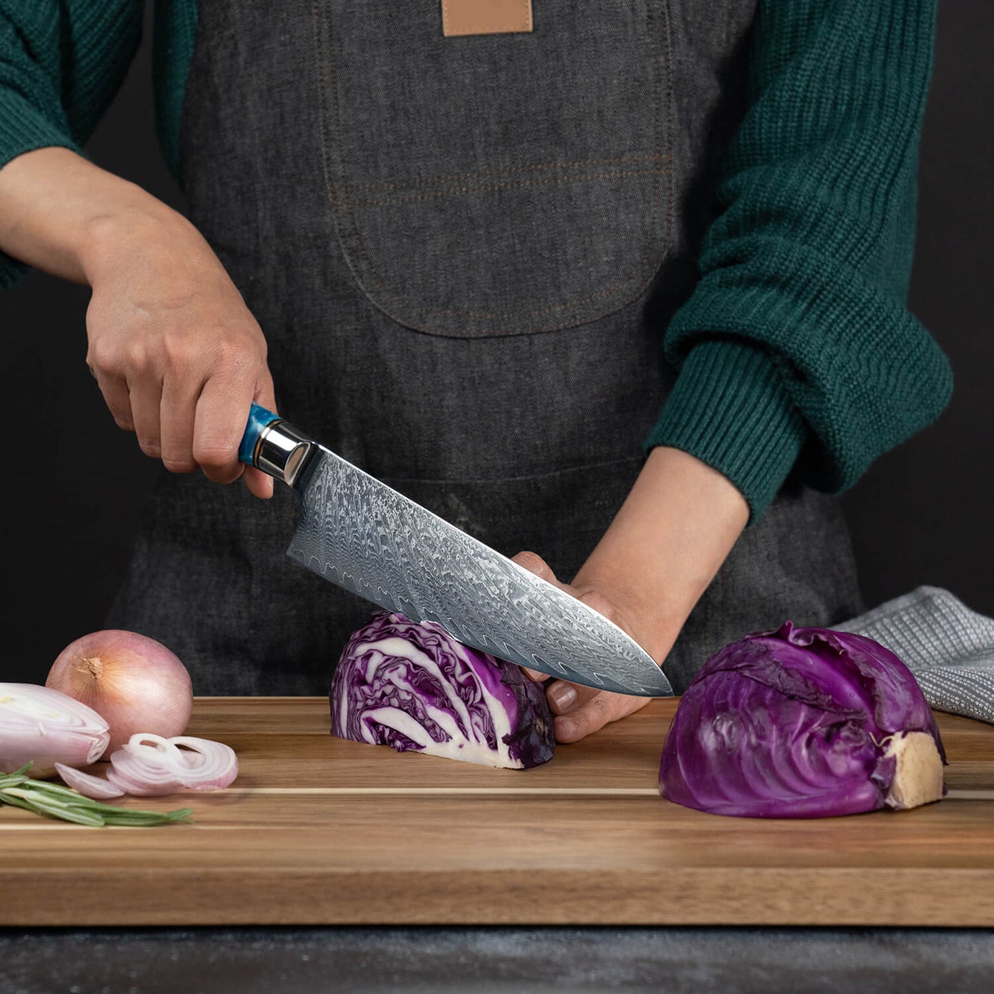 Aokami 7-Piece Damascus Steel Knife Set