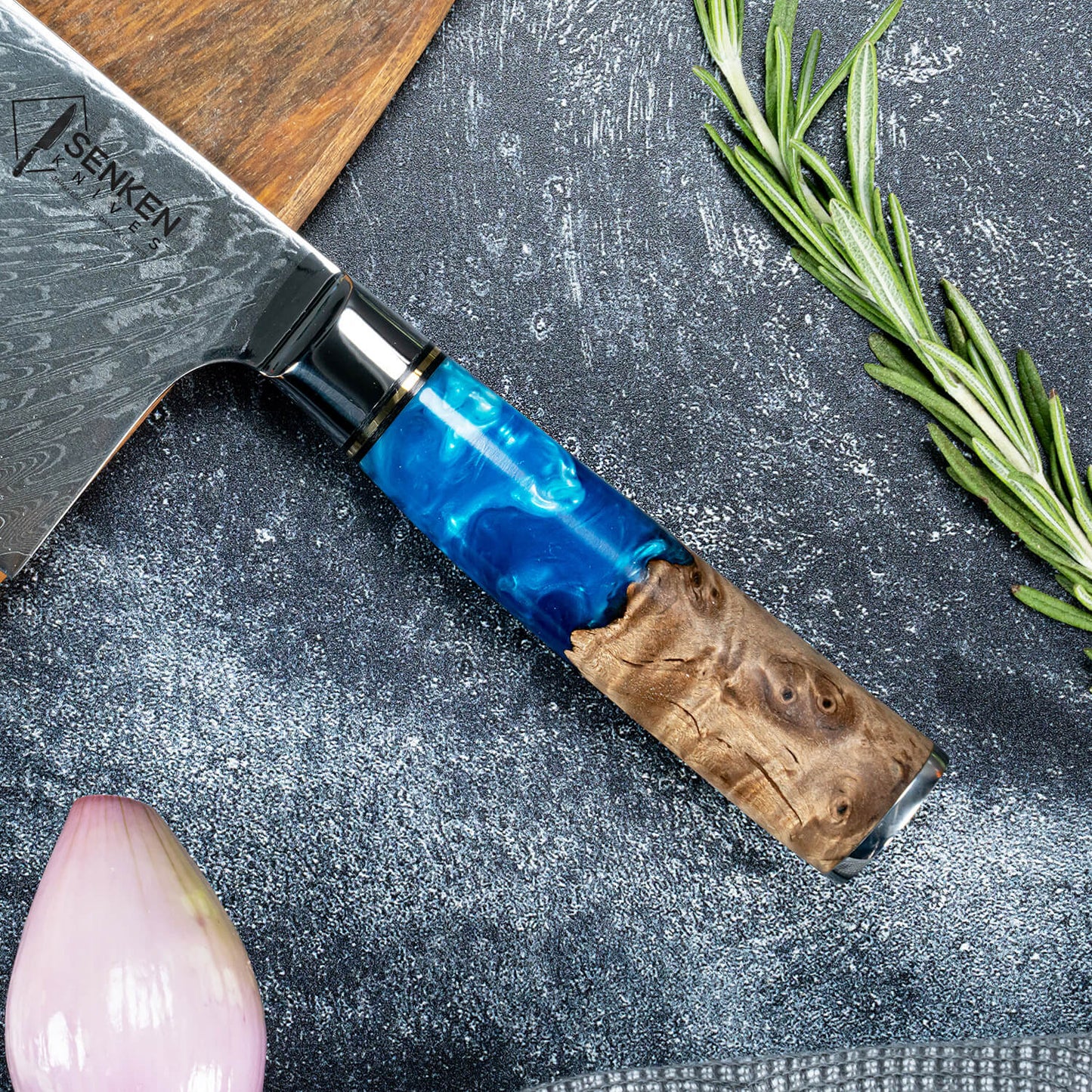 Aokami 7" Damascus Steel Cleaver Knife