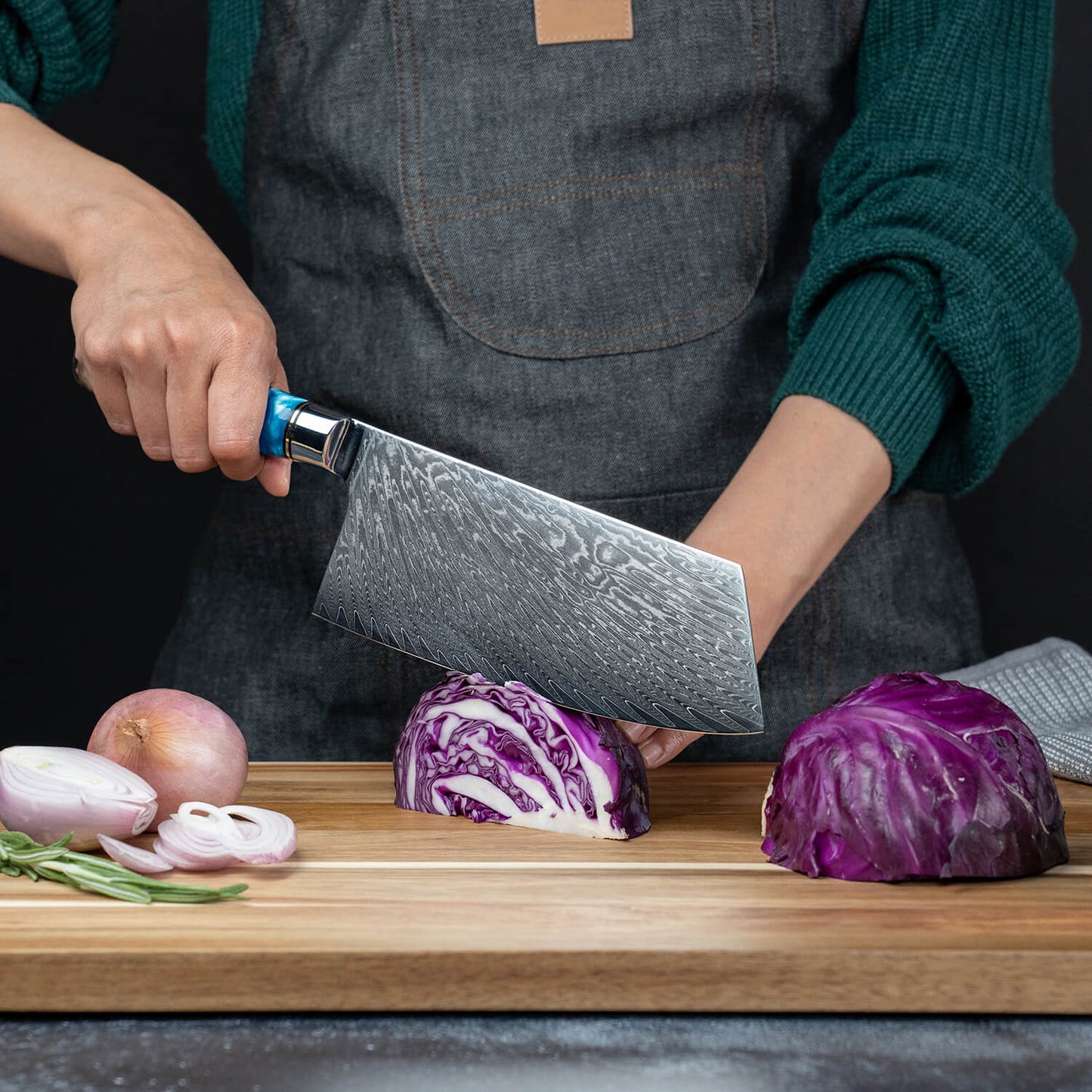 Aokami 7-Piece Damascus Steel Knife Set