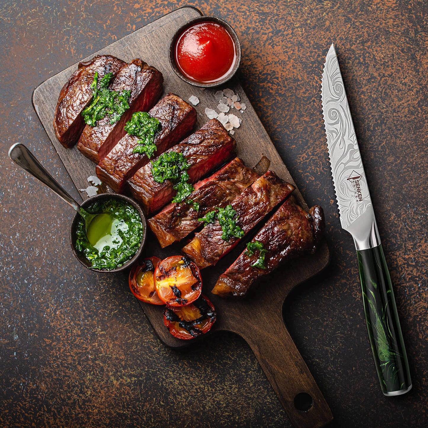 Midori 6-Piece High-Carbon Steel Steak Knife Set