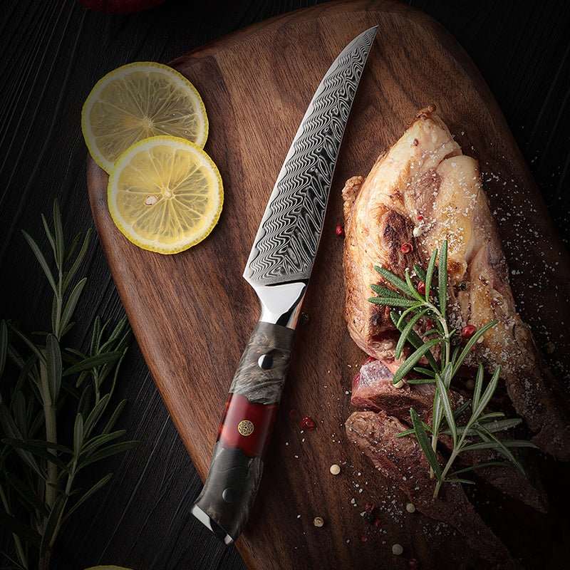 Kazan 4-Piece Damacus Steel Steak Knife Set