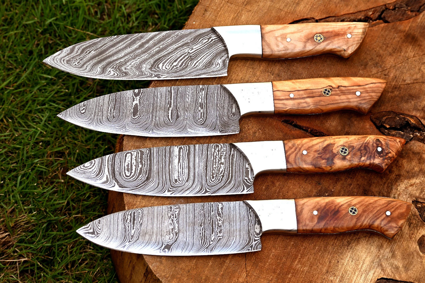 Enso 4-Piece Damascus Steel Steak Knife Set