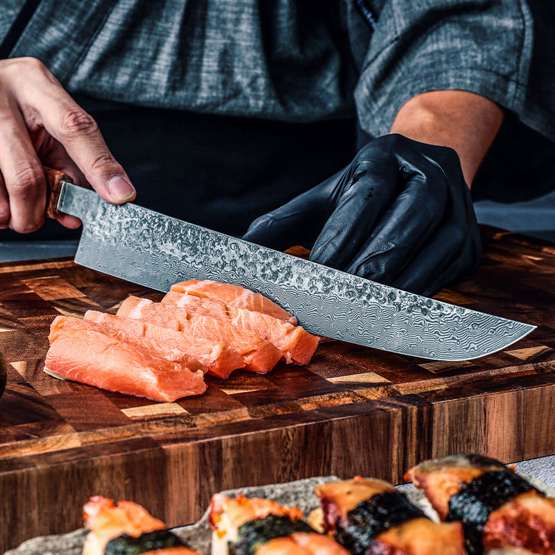 Double Sushi Knife Set (2-Piece Damascus Steel)