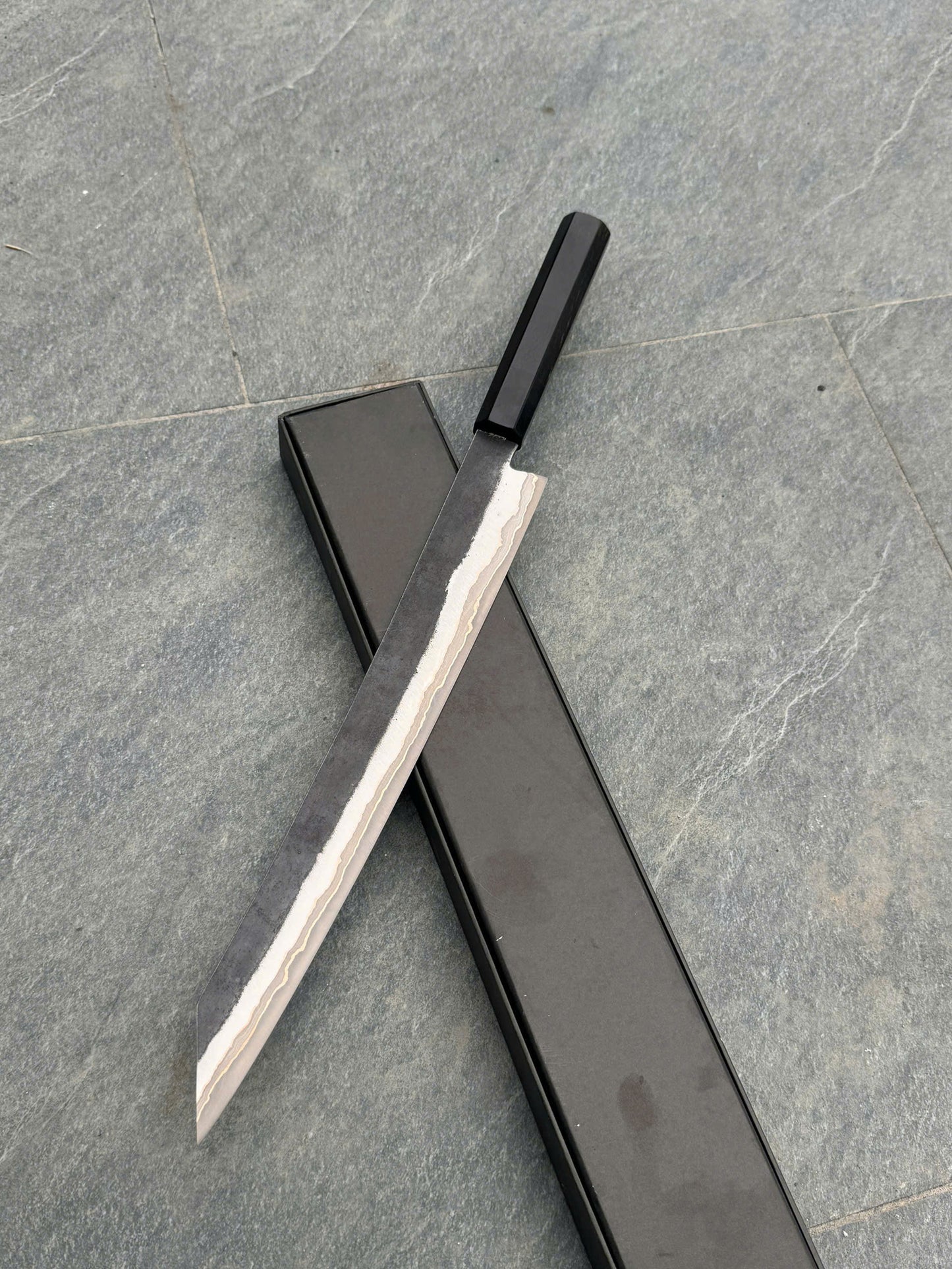 Hamono Yanagiba 12" Premium Damascus Sashimi Knife