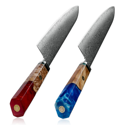 Hinata 6-Piece Damascus Steel Knife Set