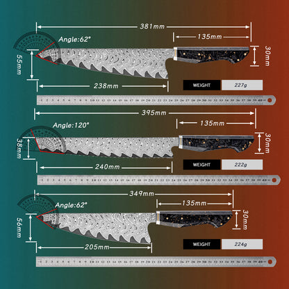 Daikokuten 7-Piece Damascus Steel Knife Set