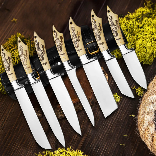 The Chef 7-Piece J2 Steel Knife Set