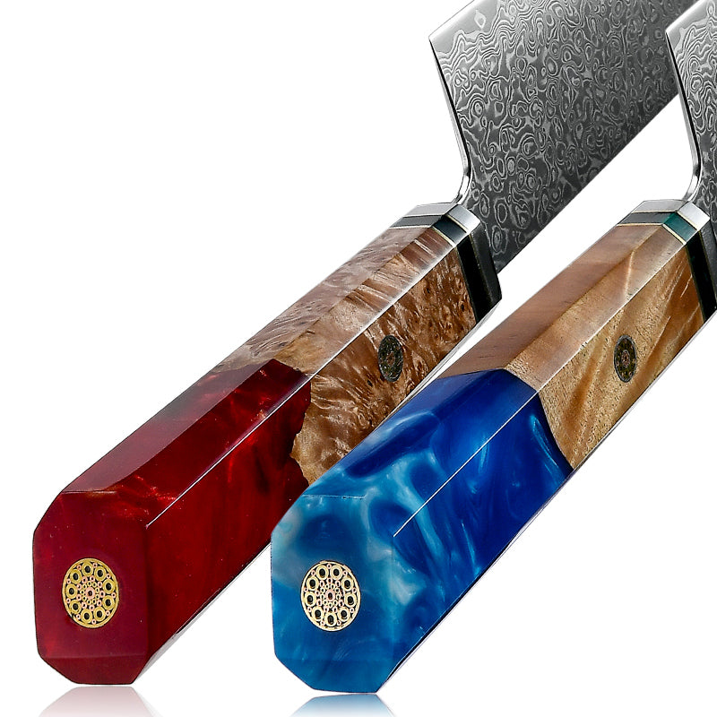 Hinata 6-Piece Damascus Steel Knife Set