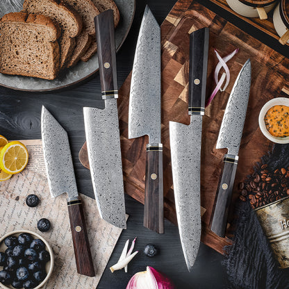 Hikari 5-Piece Damascus Steel Knife Set