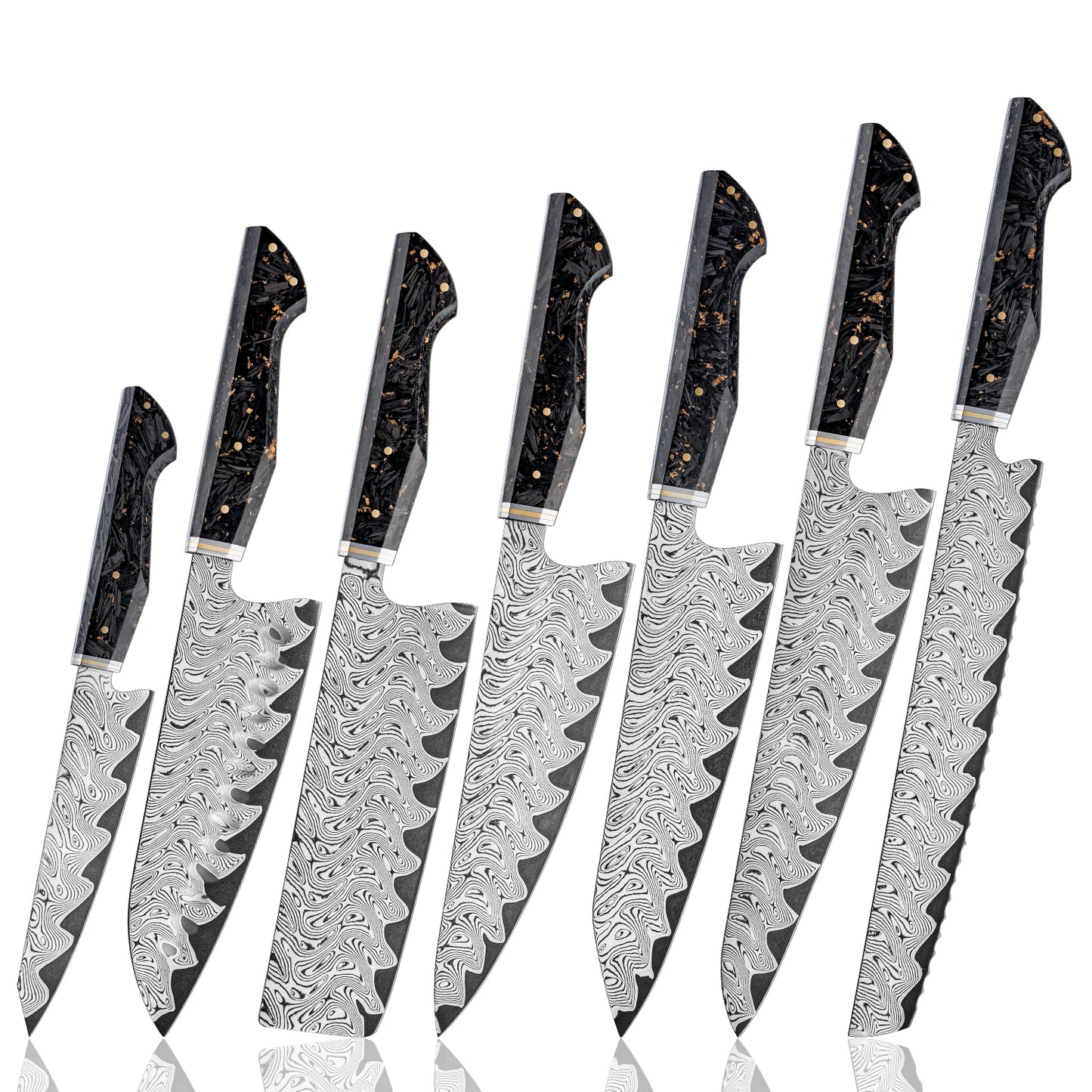 Daikokuten 7-Piece Damascus Steel Knife Set