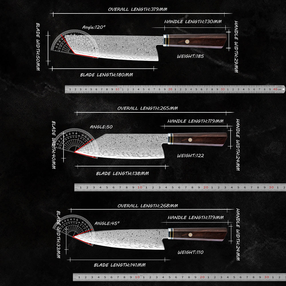 Hikari 5-Piece Damascus Steel Knife Set