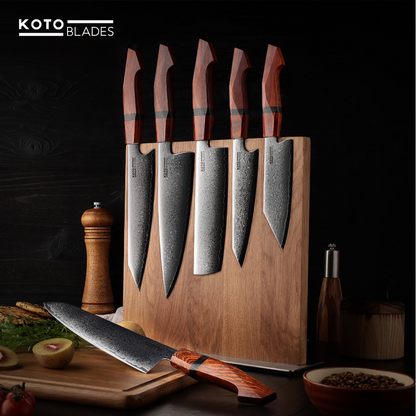 Byakudan 6-Piece Damascus Steel Knife Set