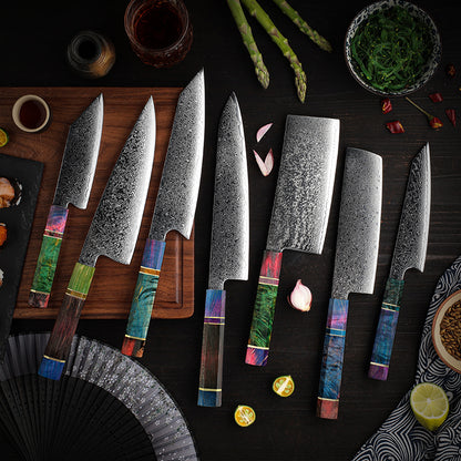 Azayaga 6-Piece Damascus Steel Knife Set