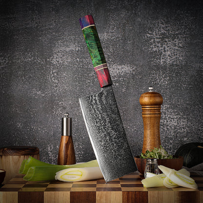 Azayaga 6.5" Damascus Steel Cleaver Knife