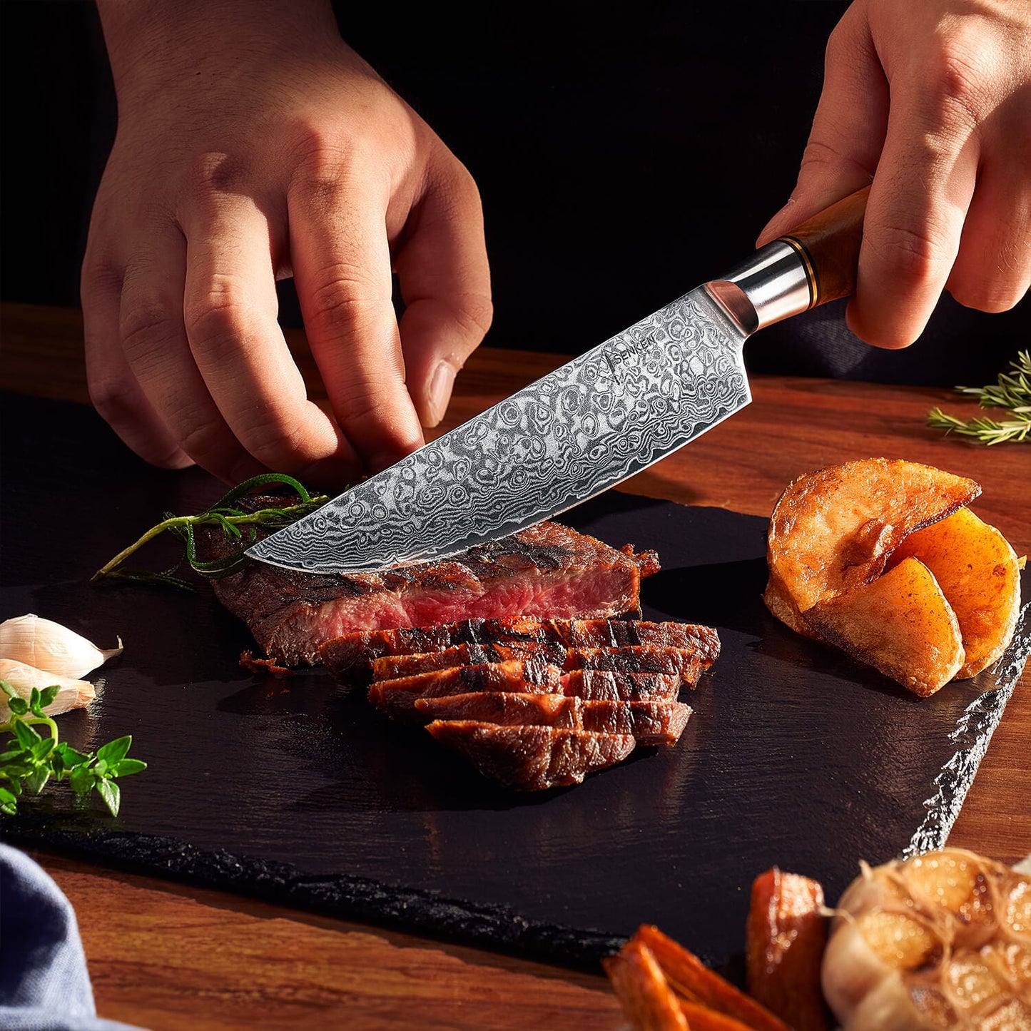 Takara 6-Piece Damascus Steel Steak Knife Set