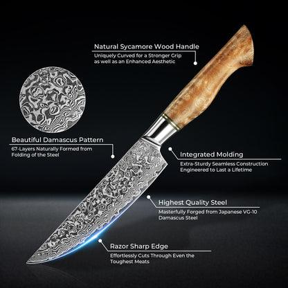 Takara 6-Piece Damascus Steel Steak Knife Set