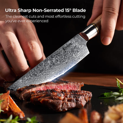 Takara 6-Piece Damascus Steel Steak Knife Set
