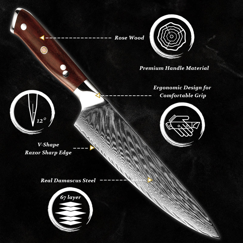 Yasu 4-Piece Damascus Steel Knife Set