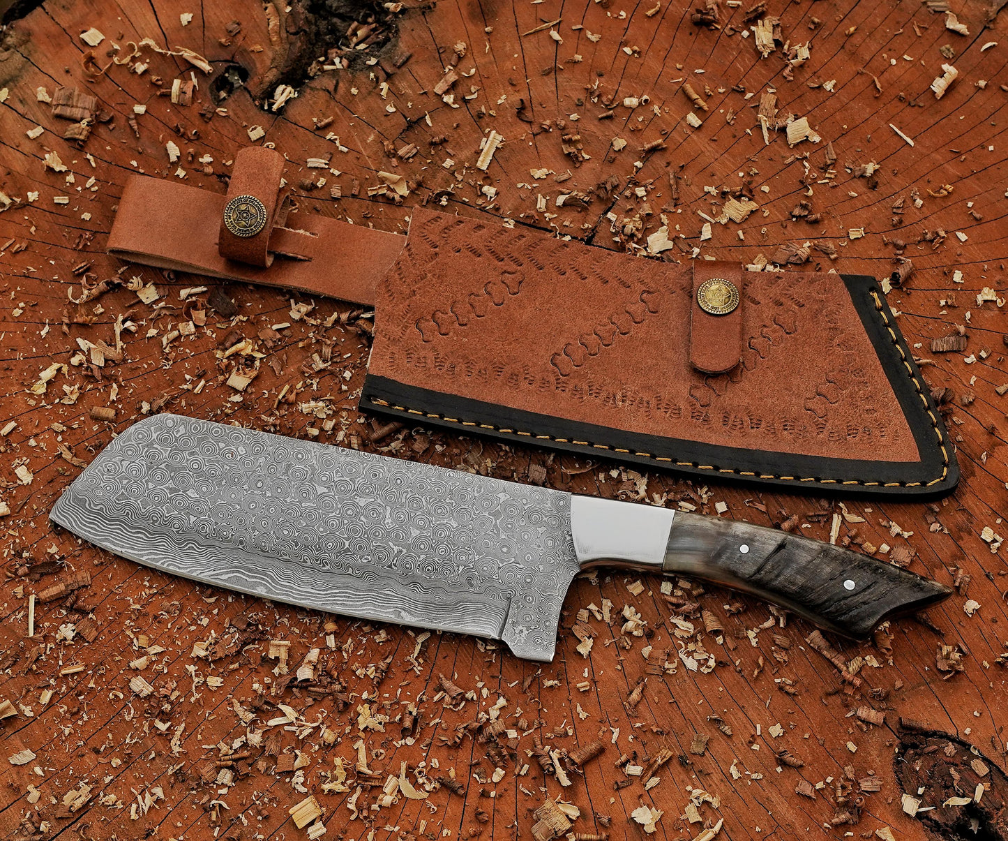 Stag Horn 11.5" Chef Cleaver Knife