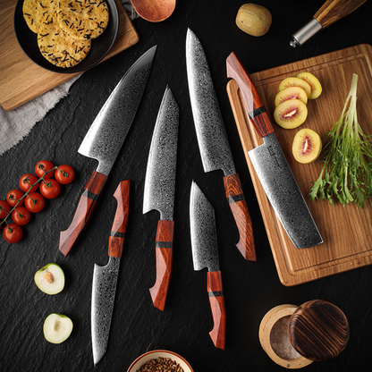 Byakudan 6-Piece Damascus Steel Knife Set