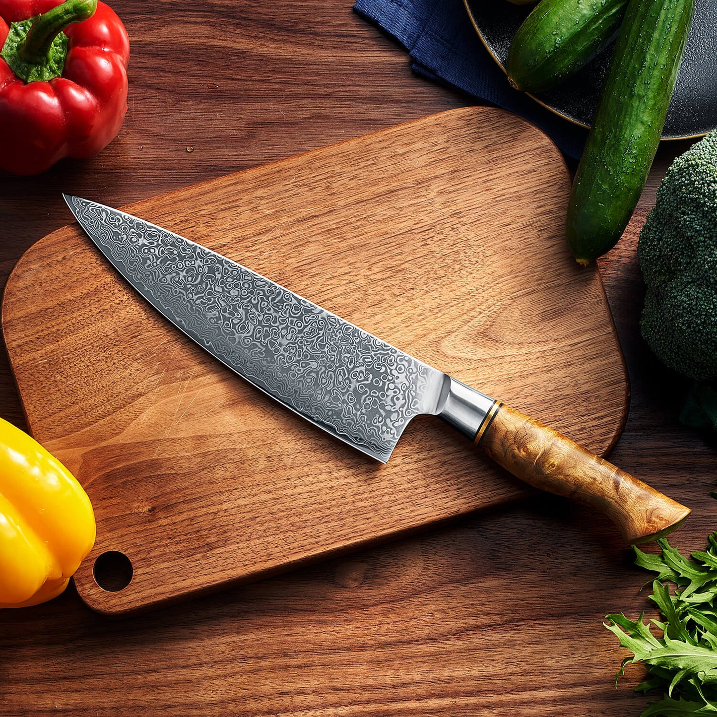 Takara 8" Damascus Steel Chef Knife