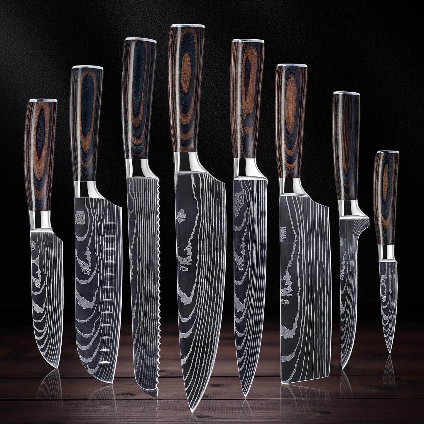 Musashi 8-Piece Damascus Steel Knife Set