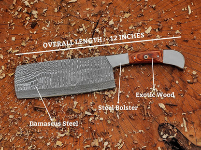 Chopper 12" Damascus Steel Chef Cleaver Knife