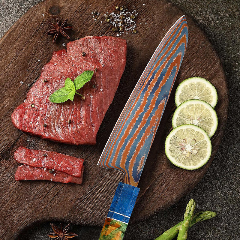 Azayaga 8" Timascus Titanium Chef Knife