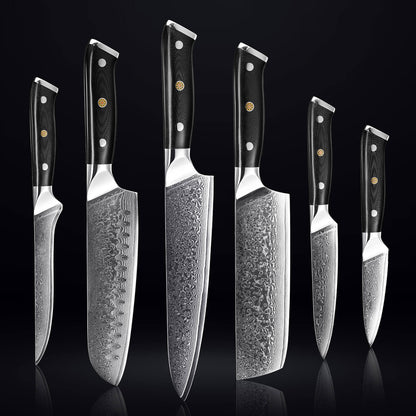 Kensei 6-Piece VG10 Damascus Knife Set