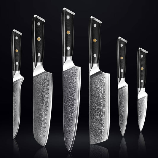 Kensei 6-Piece VG10 Damascus Knife Set