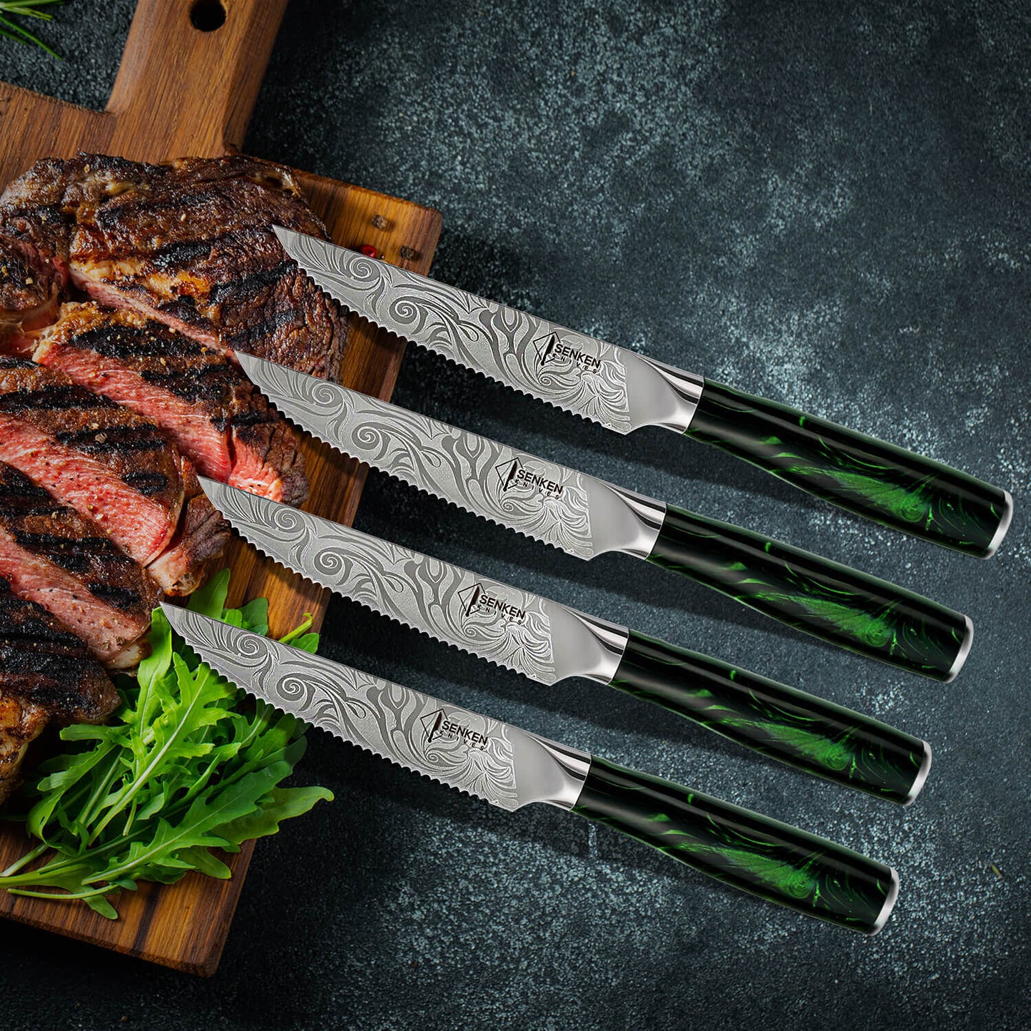 Midori 6-Piece High-Carbon Steel Steak Knife Set
