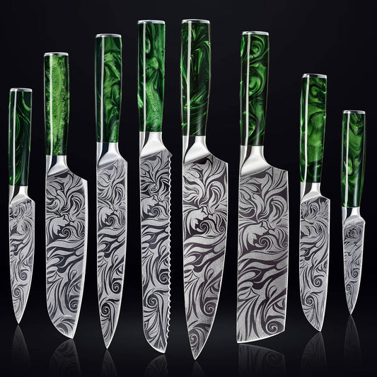 Midori 8-Piece High-Carbon Steel Knife Set