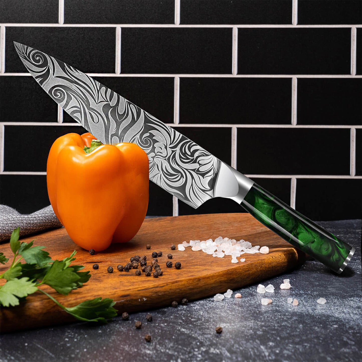 Midori 8-Piece High-Carbon Steel Knife Set