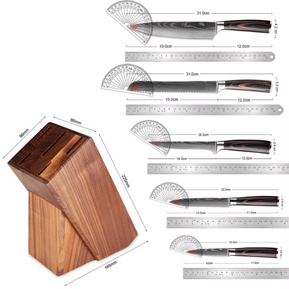 Aikawa 15pcs Ultra Sharp Knife Block Set