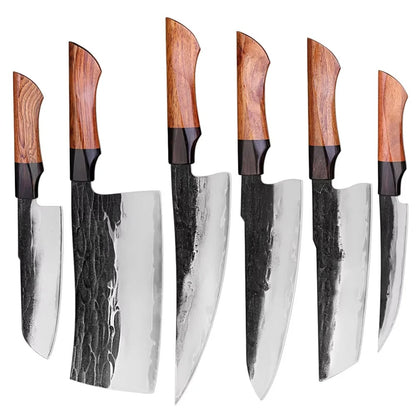 Hatsu 6-piece Triple-layer Composite Steel Knife Set