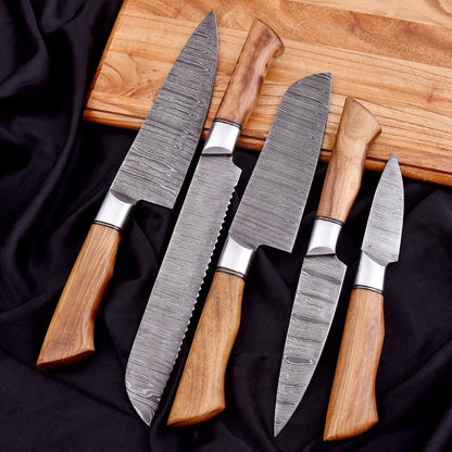 Takumi 5-Piece Damascus Steel Knife Set