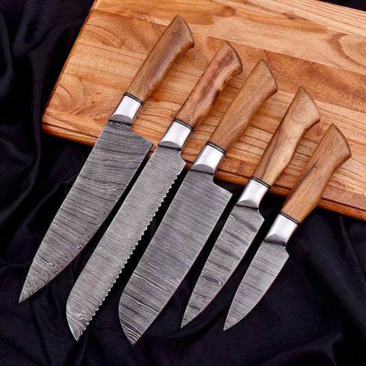 Takumi 5-Piece Damascus Steel Knife Set