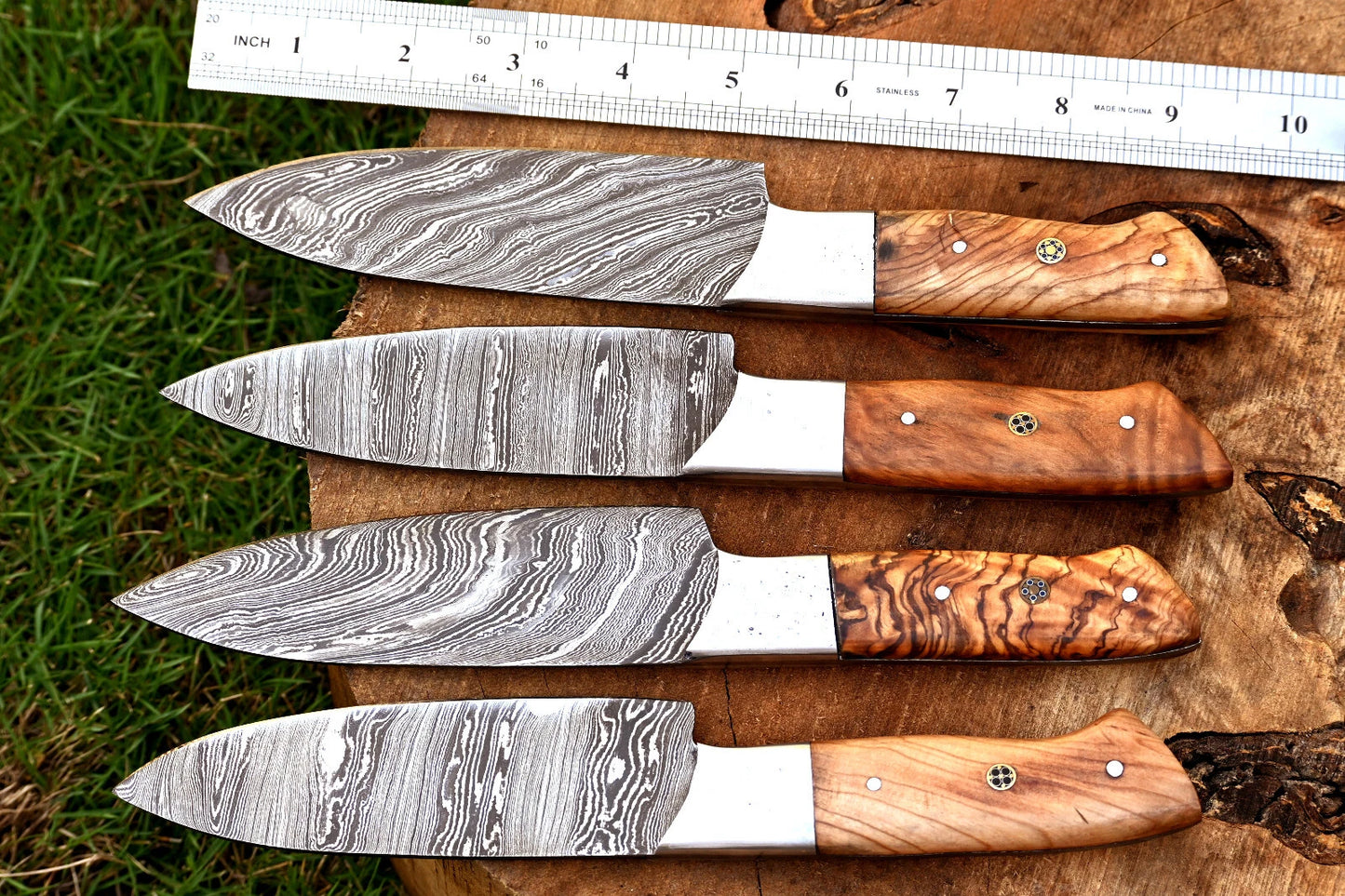 Enso 4-Piece Damascus Steel Steak Knife Set