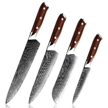 Yasu 4-Piece Damascus Steel Knife Set