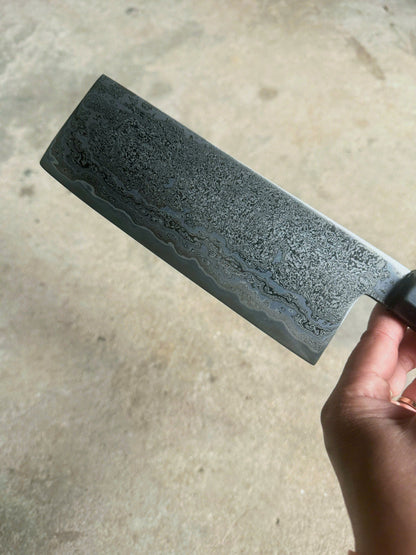Tetsu 7" Premium Carbon Damascus Nakiri Knife