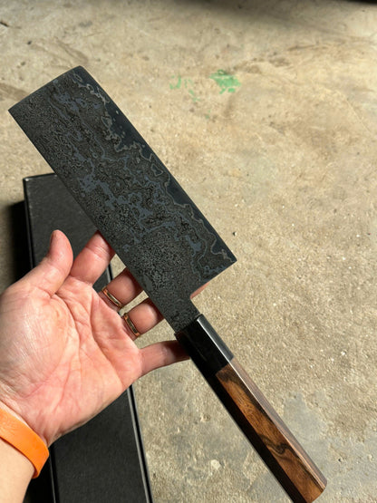 Tetsu 7" Premium Carbon Damascus Nakiri Knife