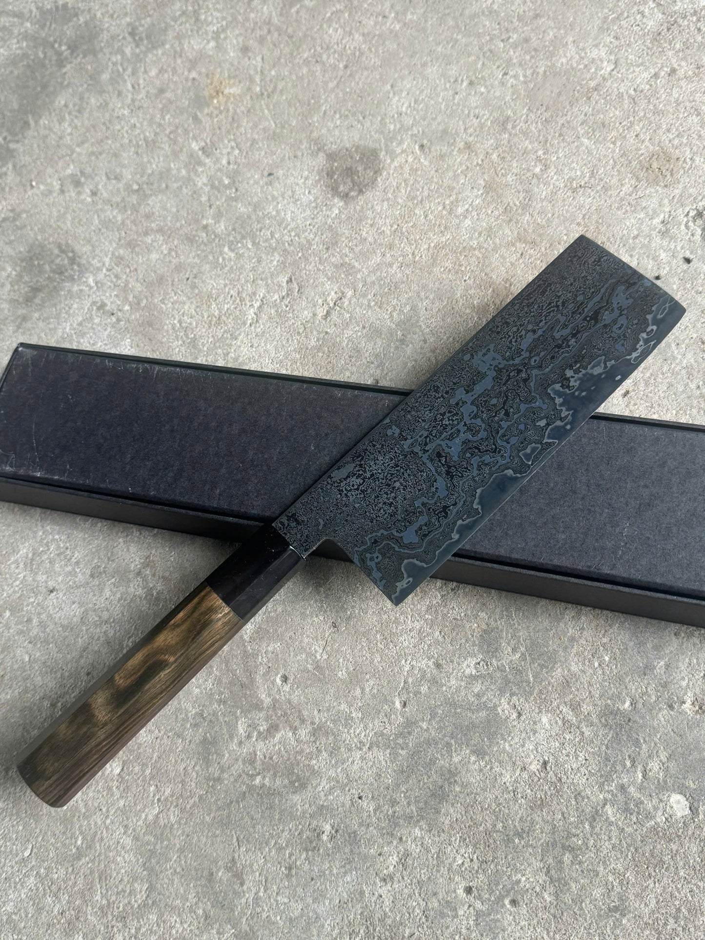 Tetsu 7" Premium Carbon Damascus Nakiri Knife